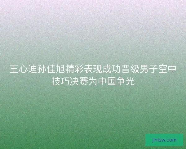 王心迪孙佳旭精彩表现成功晋级男子空中技巧决赛为中国争光